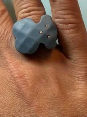 Tous Blue Bear Rubber Ring - Size 6
